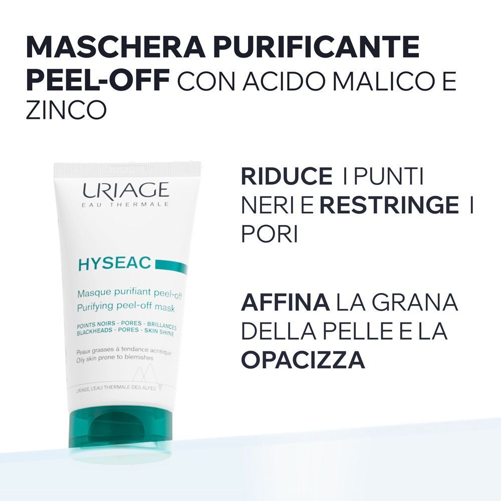 Maschera Uriage Hyseac: Riduce i punti neri, affina i pori e opacizza la pelle.