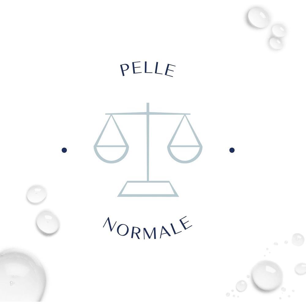 Simbolo di una bilancia con testo "Pelle Normale".