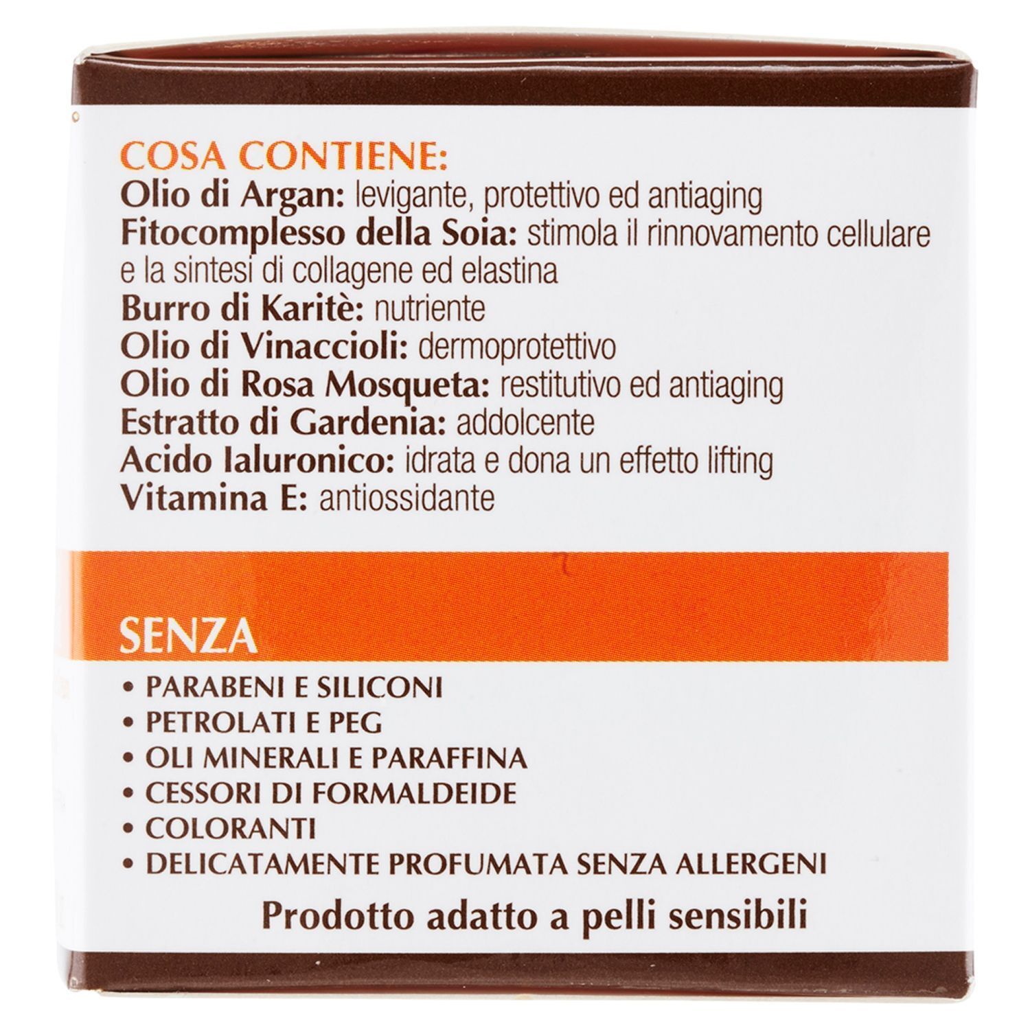Equilibra Argan Crema Viso Anti-rughe, 50ml. Con olio di argan e ingredienti naturali.