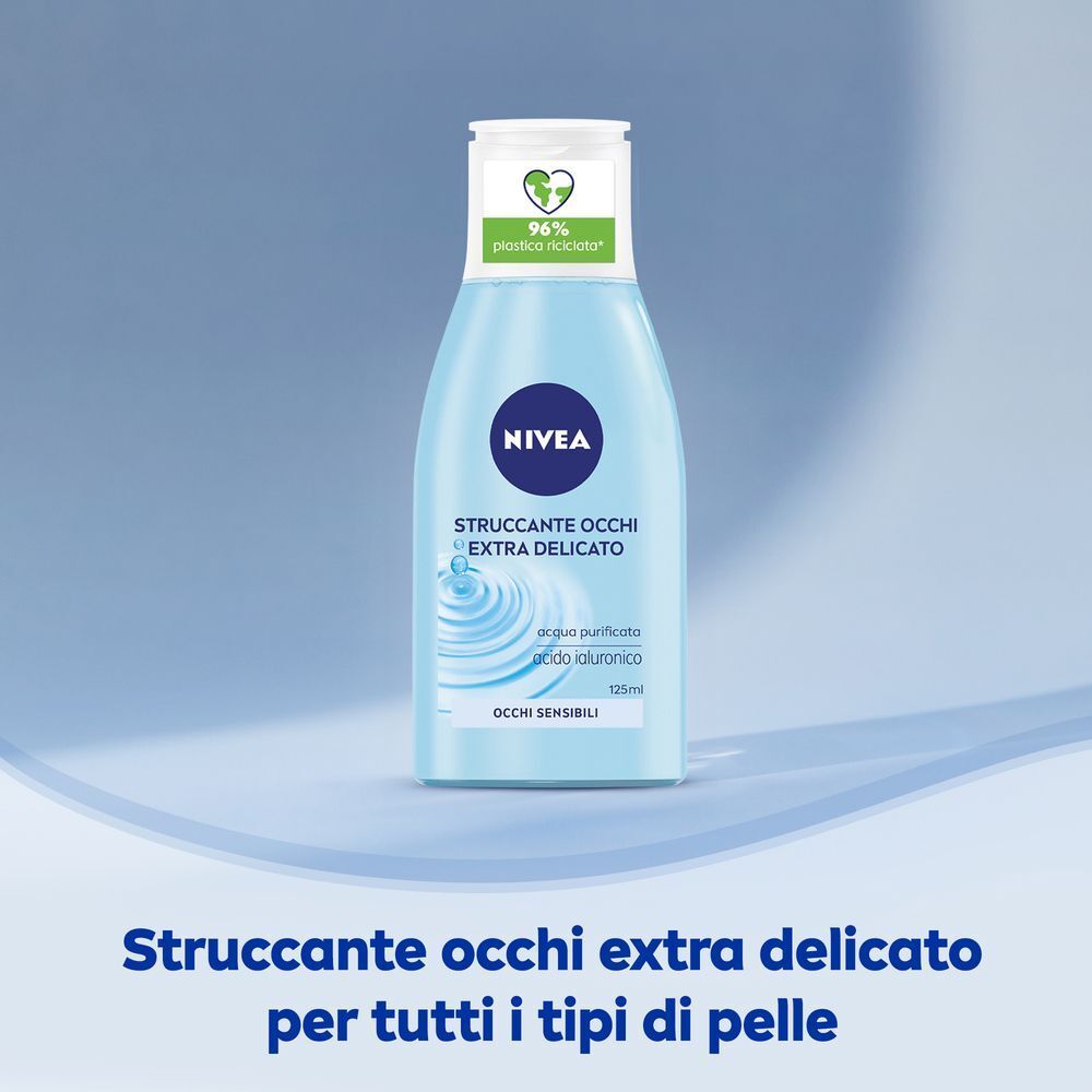 Nivea Struccante Occhi Extra Delicato con Acqua Purificata e Acido Ialuronico.