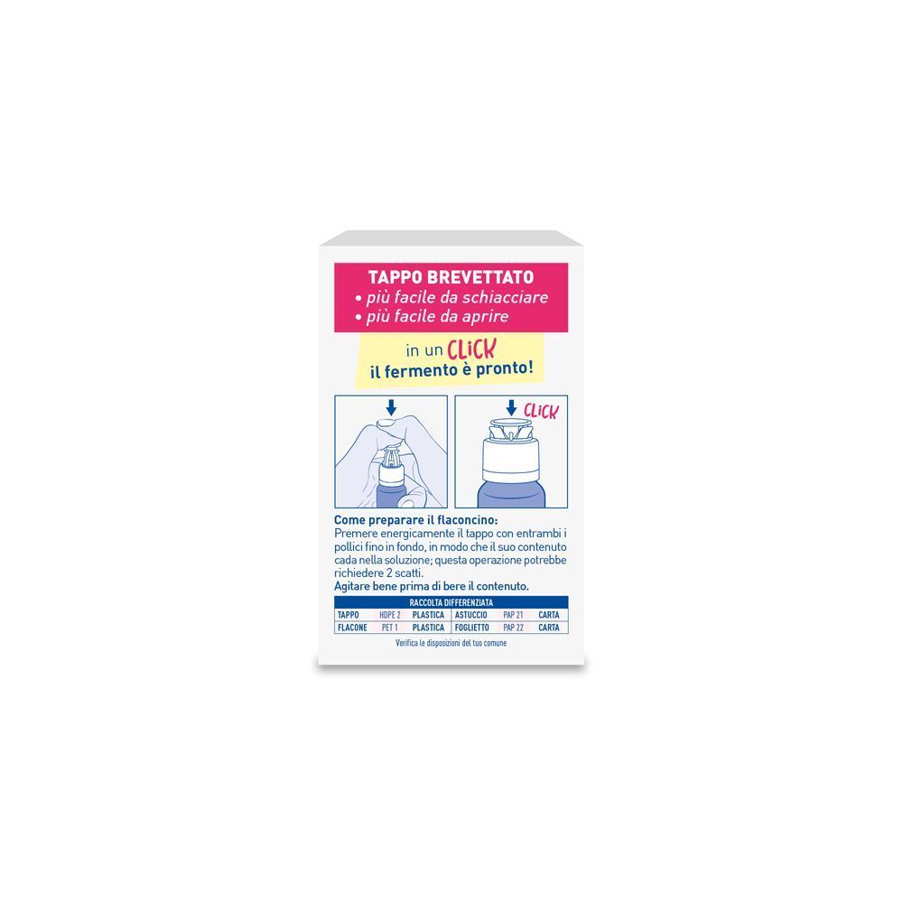 Lactoflorene Bimbi: Istruzioni per preparare il flaconcino con tappo innovativo.
