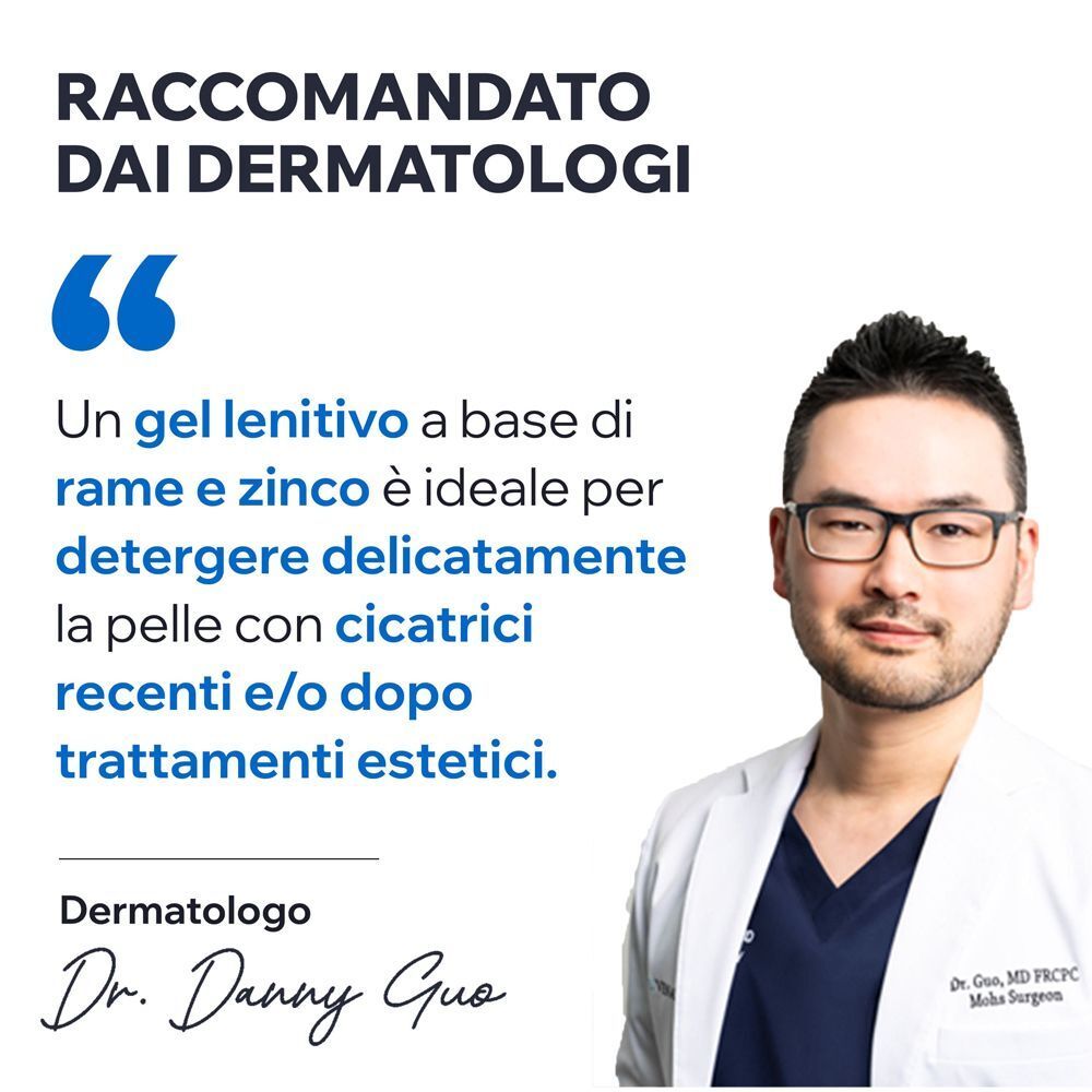 Un dermatologo raccomanda il Gel Uriage Bariéderm Cica per una detersione delicata.
