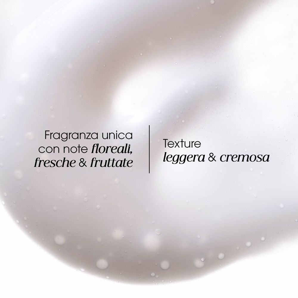 Texture leggera e cremosa del siero Klorane con note floreali e fruttate.