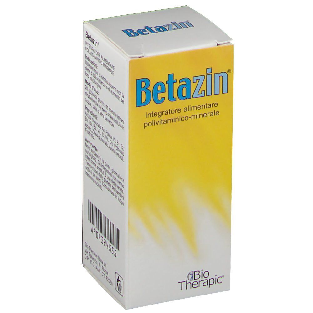 Una confezione di Betazin, integratore alimentare polivitaminico-minerale.