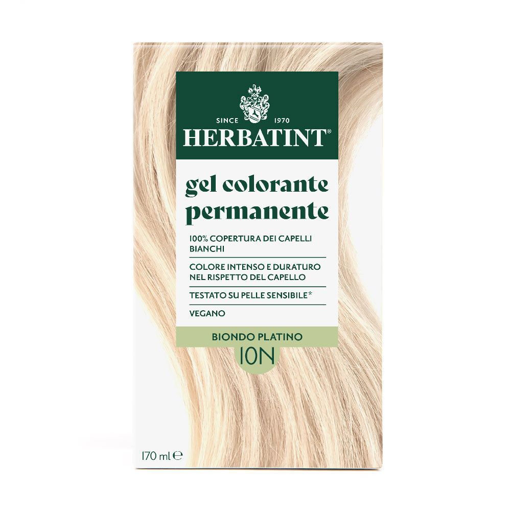 Herbatint Gel Colorante Permanente 10N Biondo Platino, 170ml.