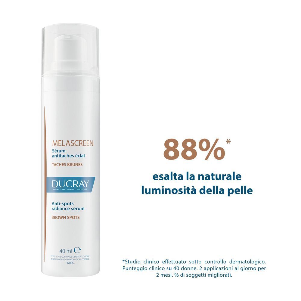 Siero Ducray Melascreen: 88% esaltano la luminosità naturale della pelle.