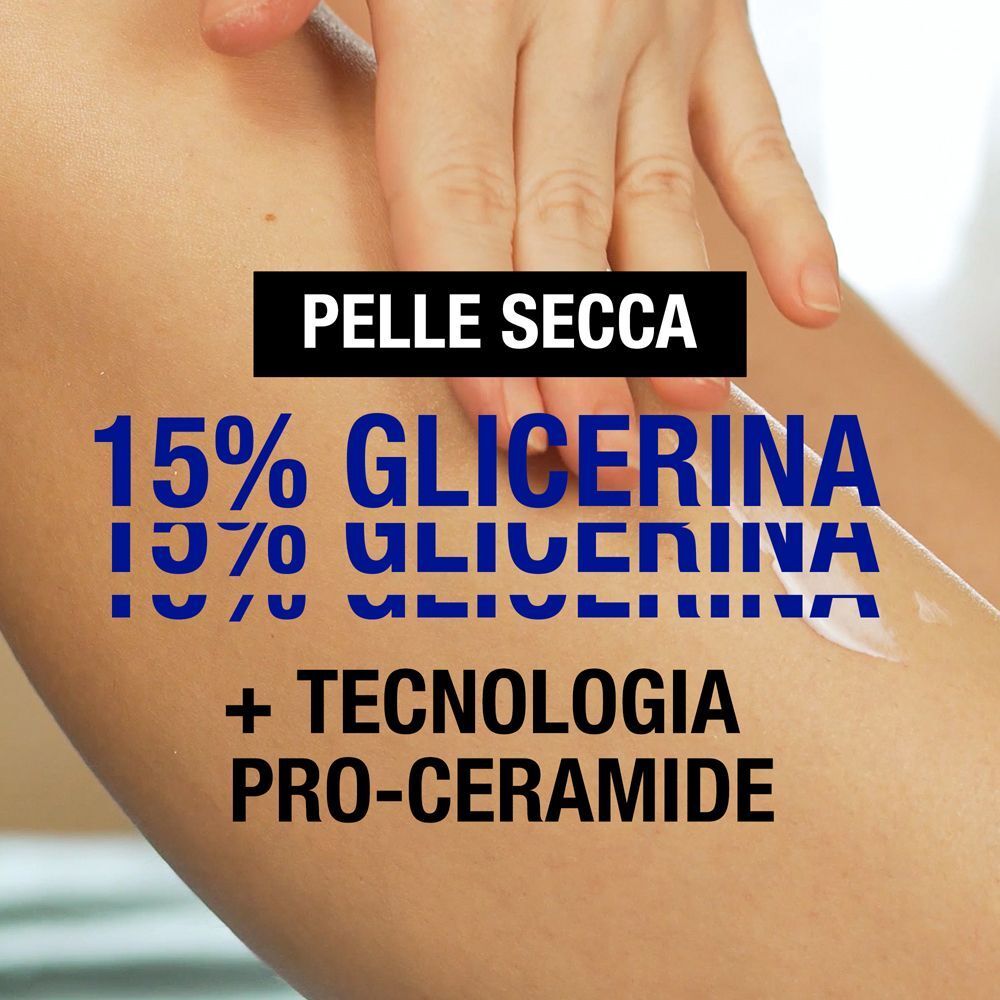 Balsamo Neutrogena Deep Moisture per pelle secca. Con 15% di glicerina e tecnologia Pro-Ceramide.