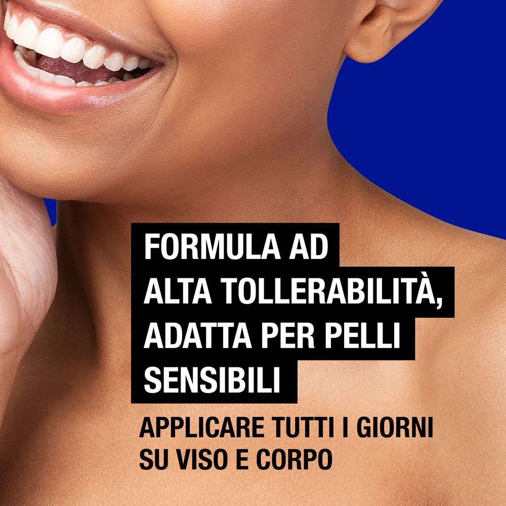 Neutrogena Deep Moisture: Formula ad alta tollerabilità, adatta per pelli sensibili.