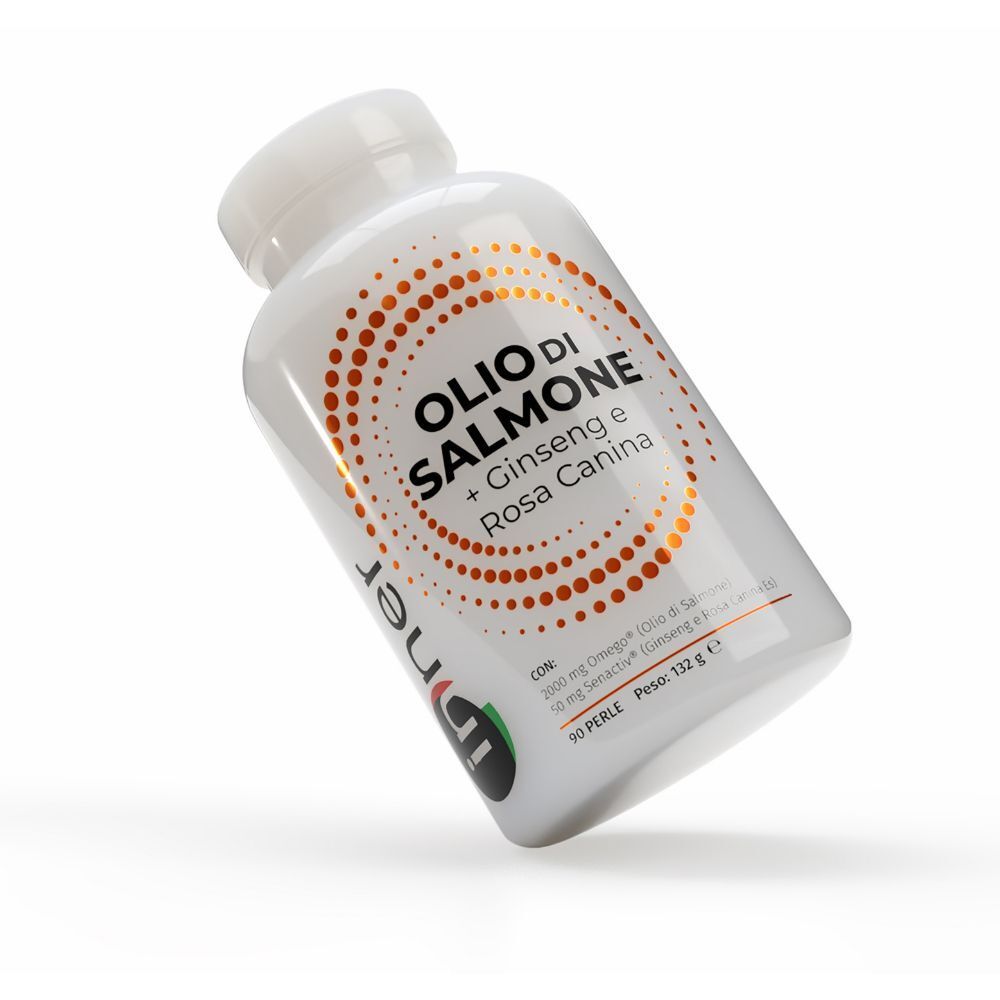 Flacone bianco con etichetta arancione, inclinato per mostrare i dettagli.