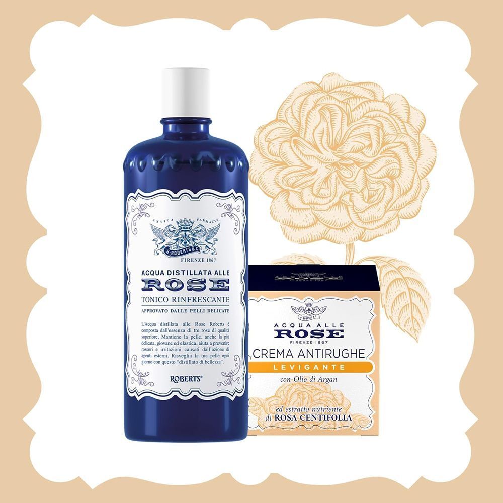 Tonico Acqua alle Rose e una confezione di crema viso.