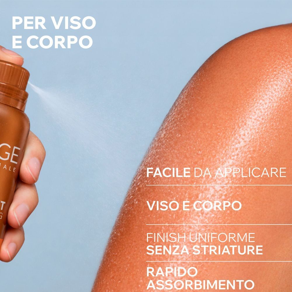 Spray Uriage Bariésun applicato sulla pelle. Facile da applicare, finish uniforme.