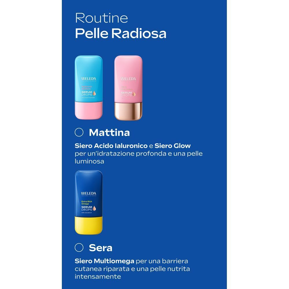 Routine mattutina e serale con sieri WELEDA, incluso Siero Multiomega.