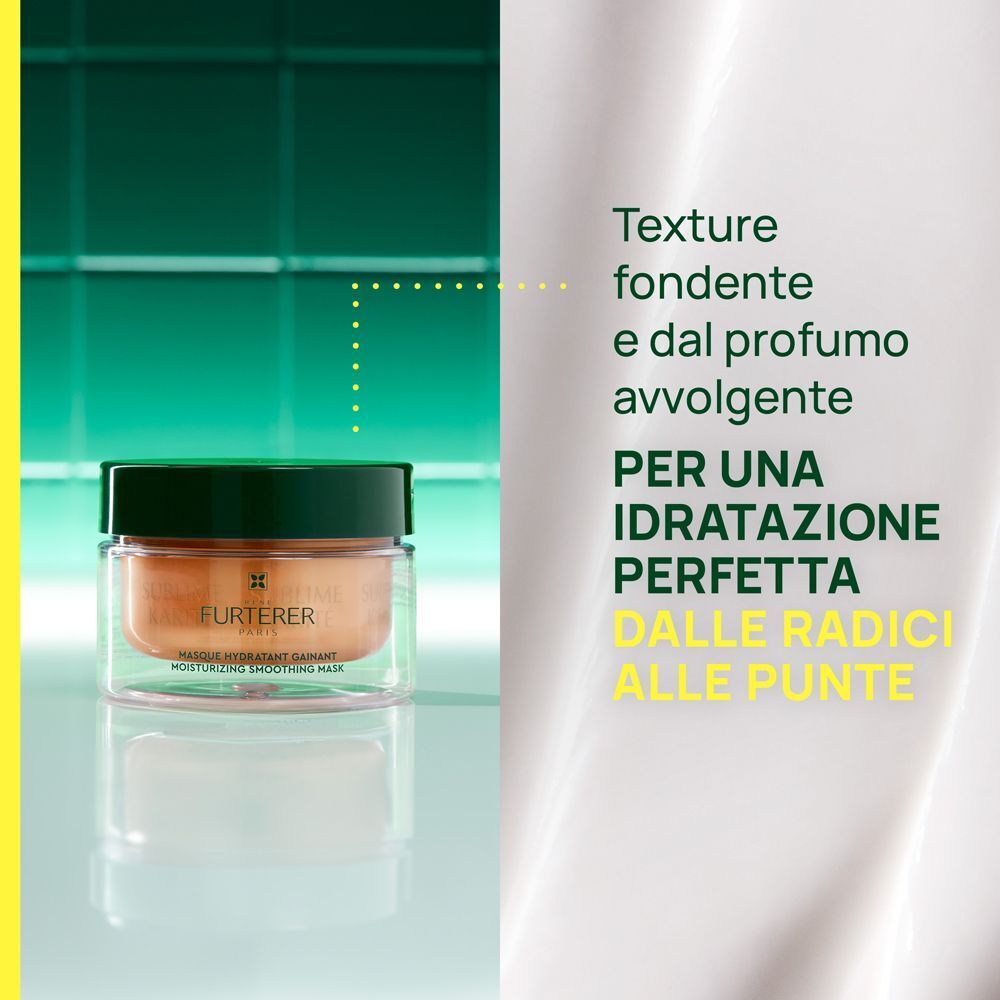 Maschera René Furterer dalla texture fondente e profumo avvolgente per un'idratazione perfetta dalle radici alle punte.