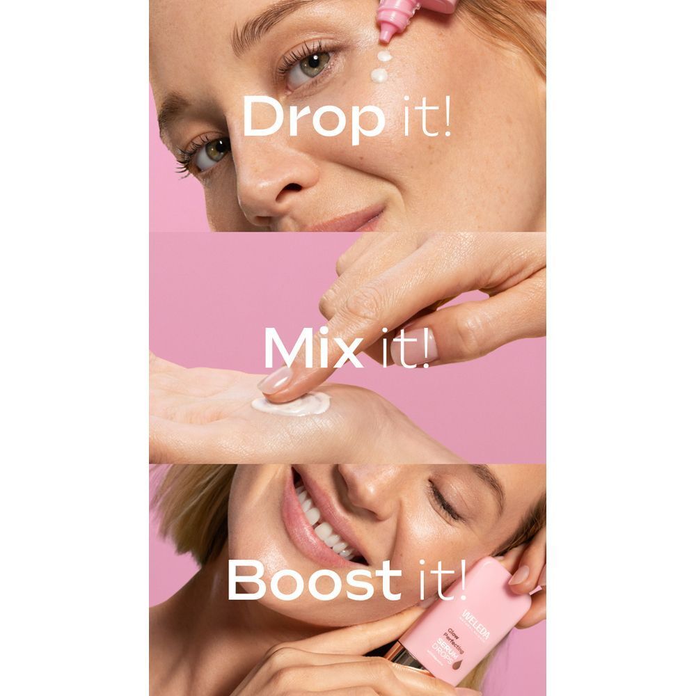Tre passaggi: applicare il siero sulla mano, mescolare e applicare per un effetto boost.