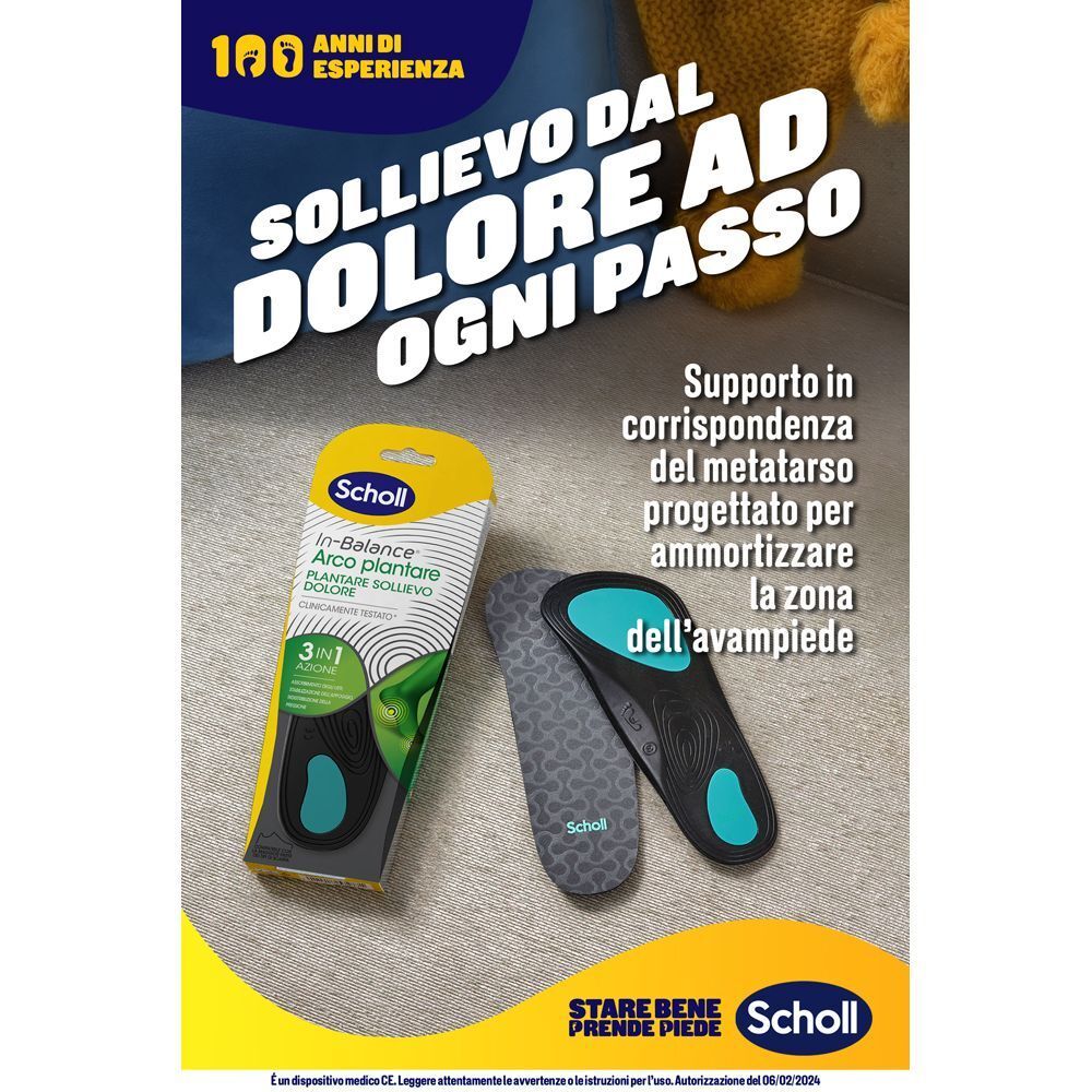 Solette Scholl per sollievo dal dolore ad ogni passo, con confezione.