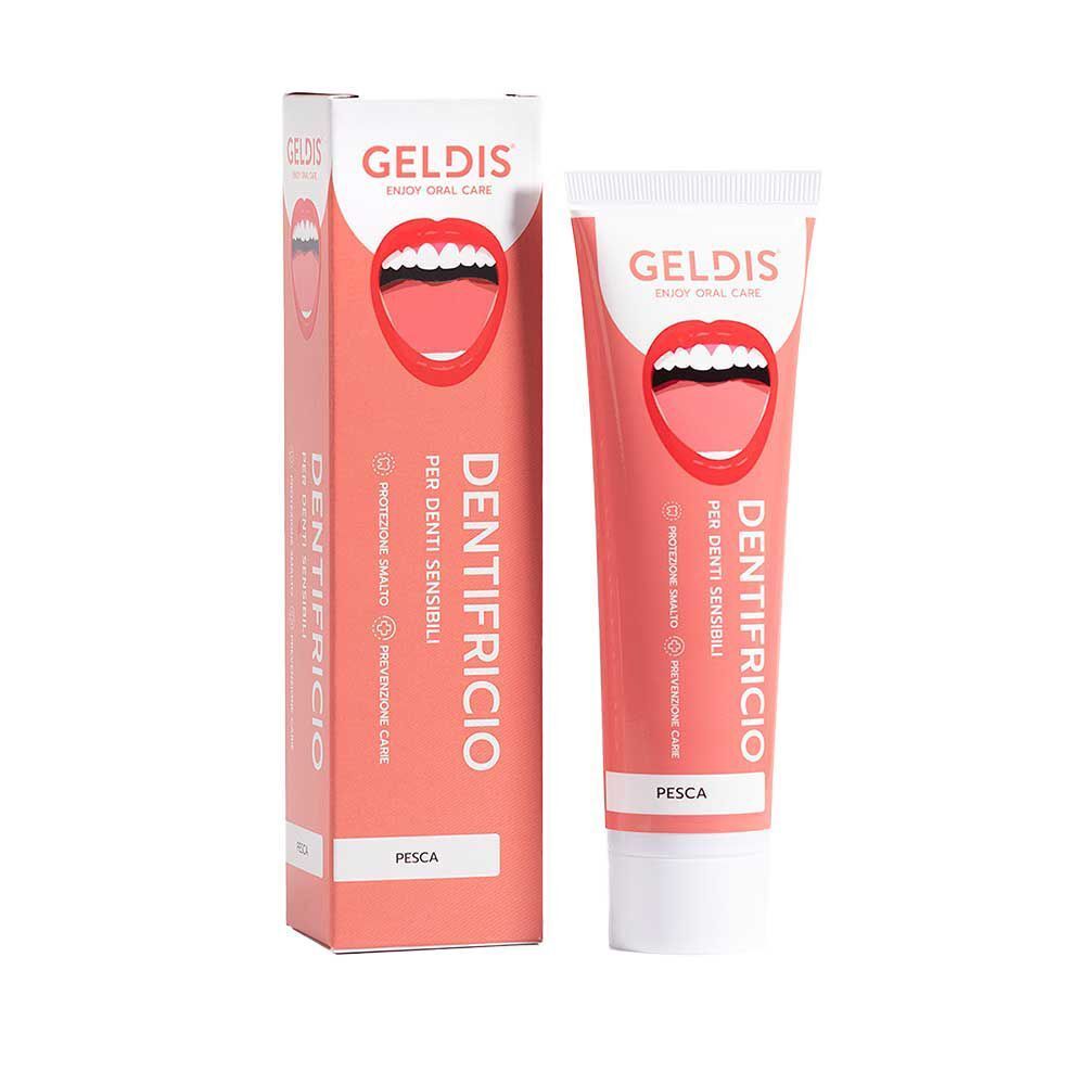 Dentifricio per denti sensibili e la sua confezione.