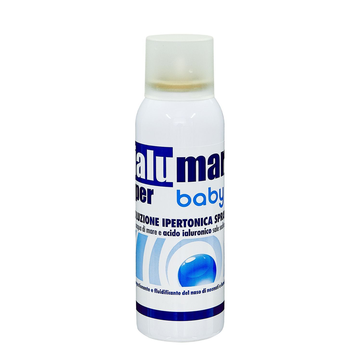 Flacone spray nasale Ialumar Iper Baby con applicatore per neonati e bambini.