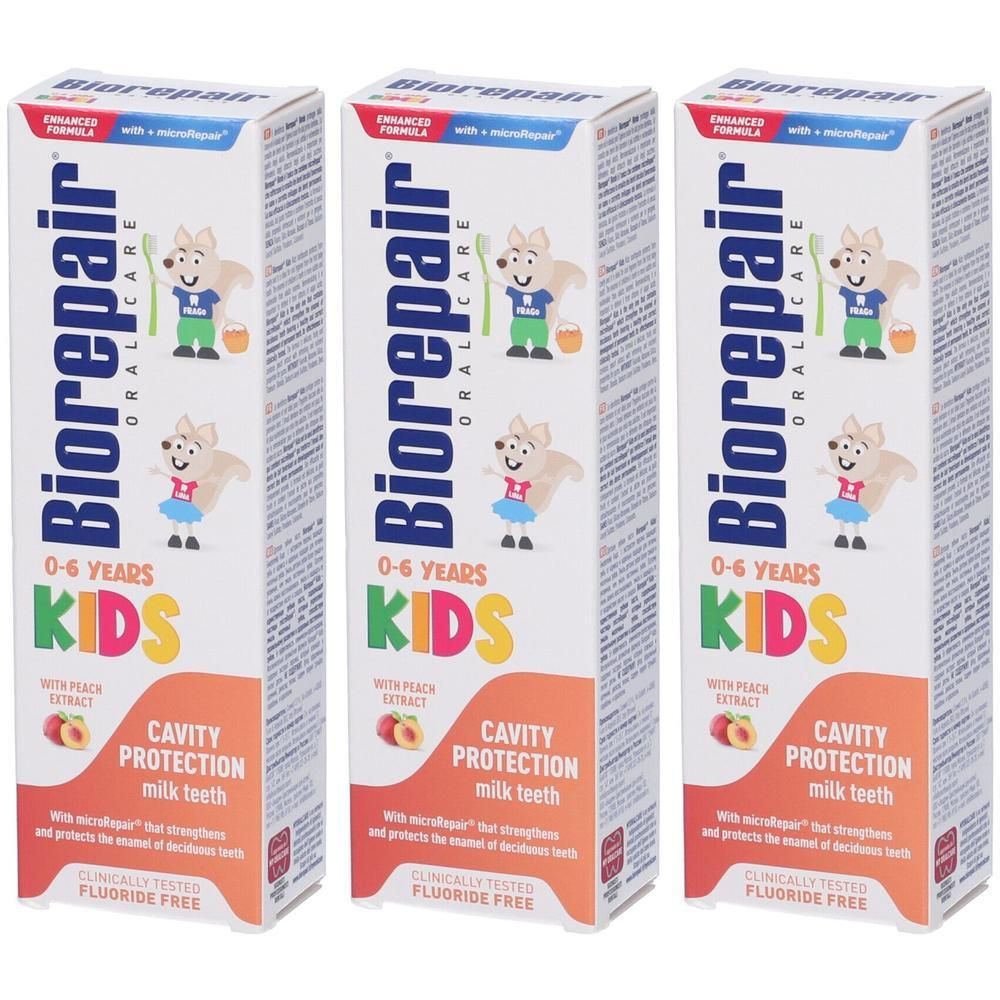 Biorepair Oral Care Kids 0-6 Anni Denti Da Latte Dentifricio Con Estratto Di Pesca