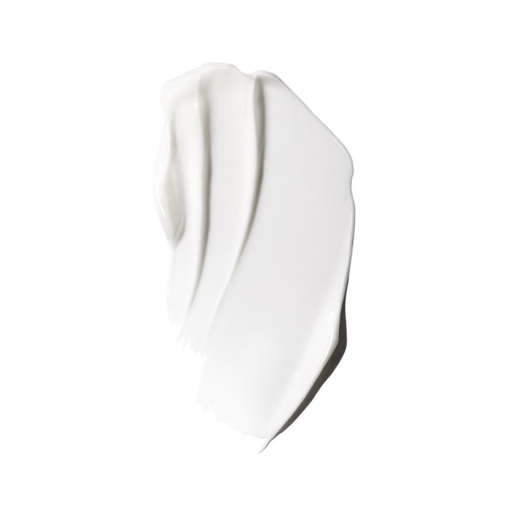 Un campione di texture di crema bianca con linee curve.