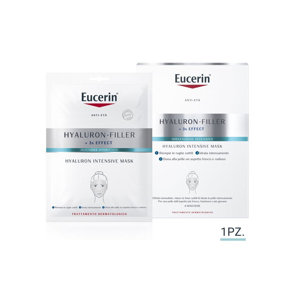 Confezione e maschera singola Eucerin Hyaluron-Filler, 1 pezzo.