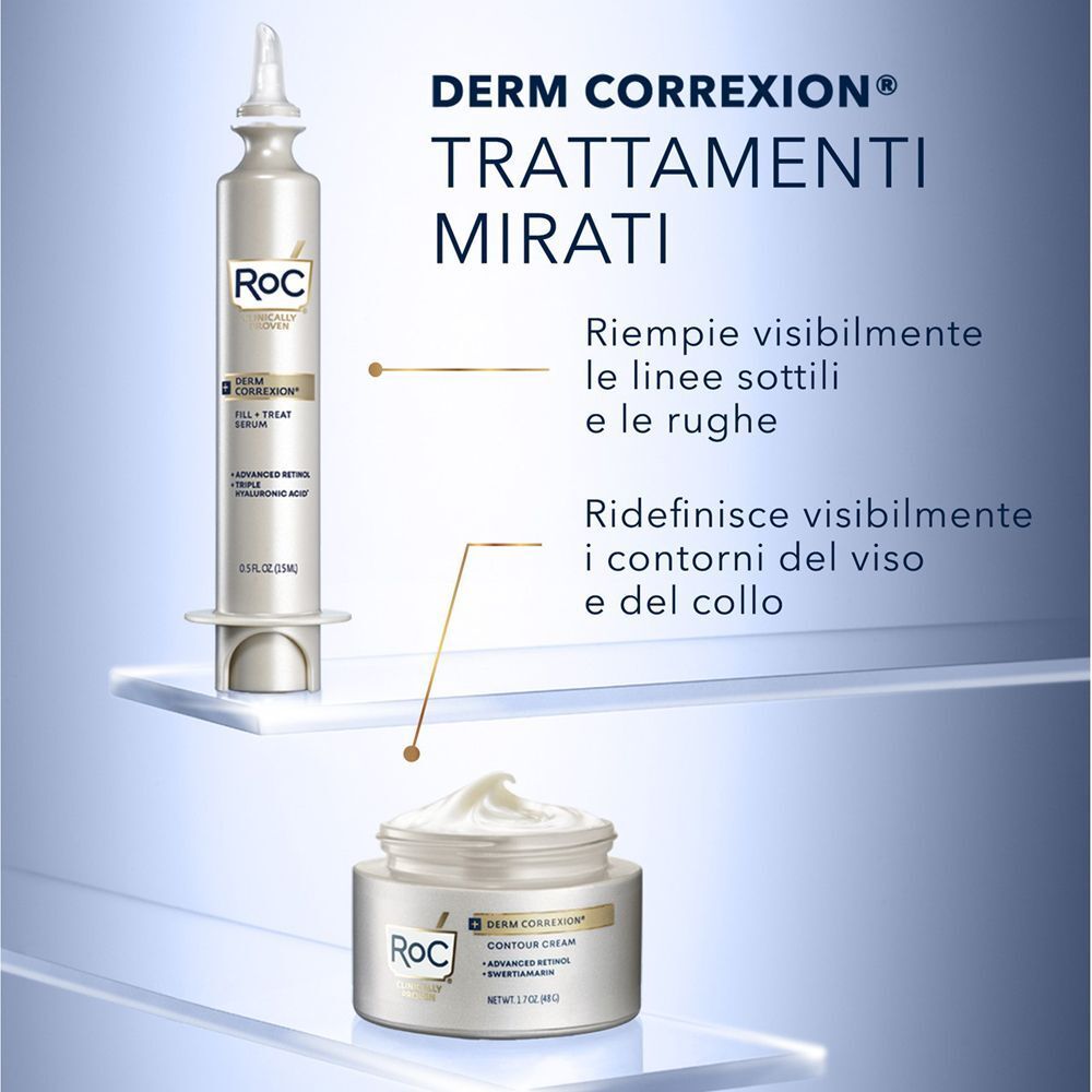 Siero e crema contorno RoC Derm Correxion® per trattamenti mirati.