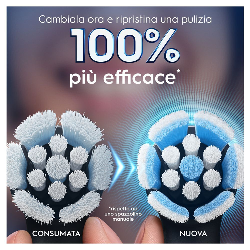 Confronto: Testina Oral-B iO Gentle Clean usurata vs nuova.