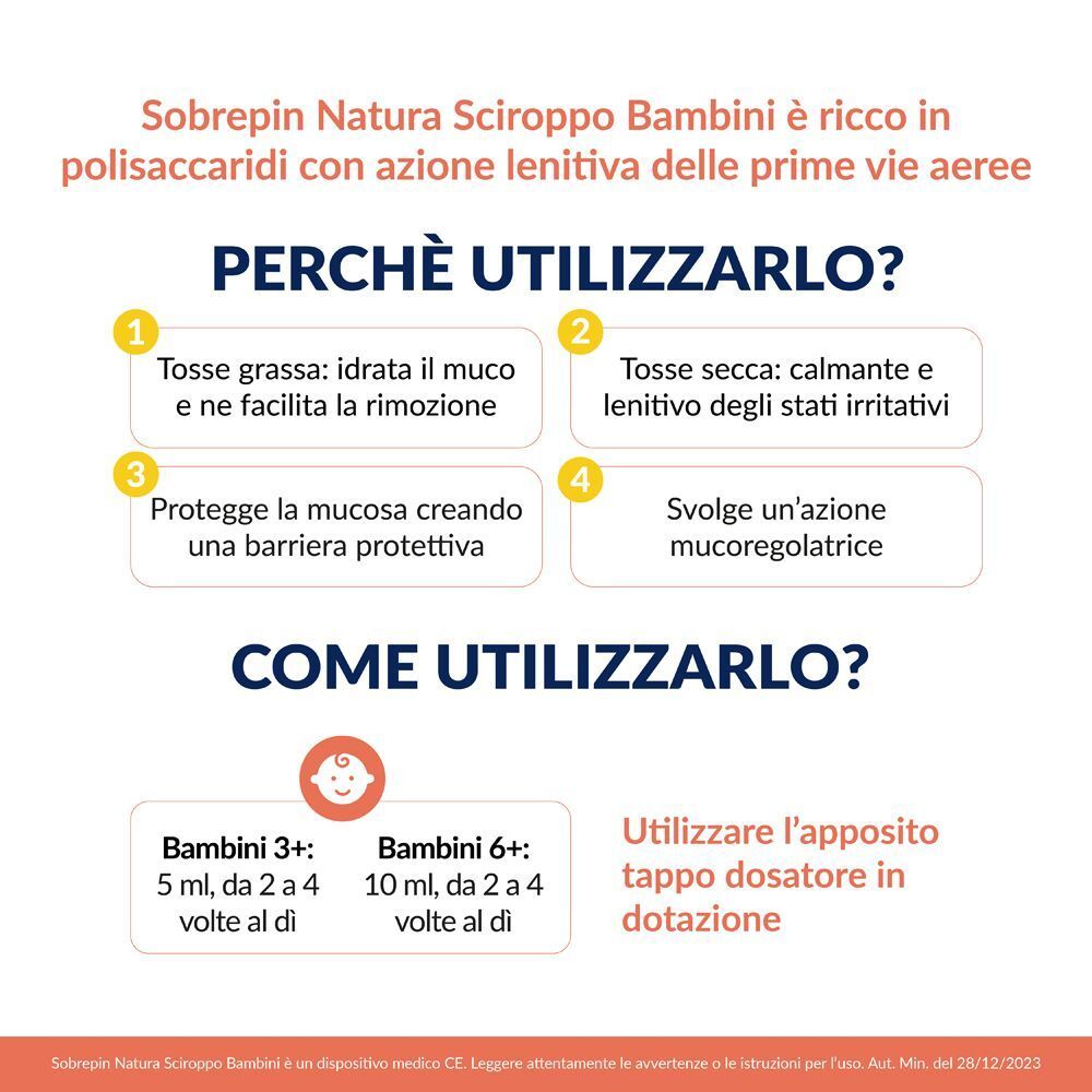 Informazioni su Sobiepin Natura Sciroppo Bambini: aree di utilizzo e modalità d'uso.