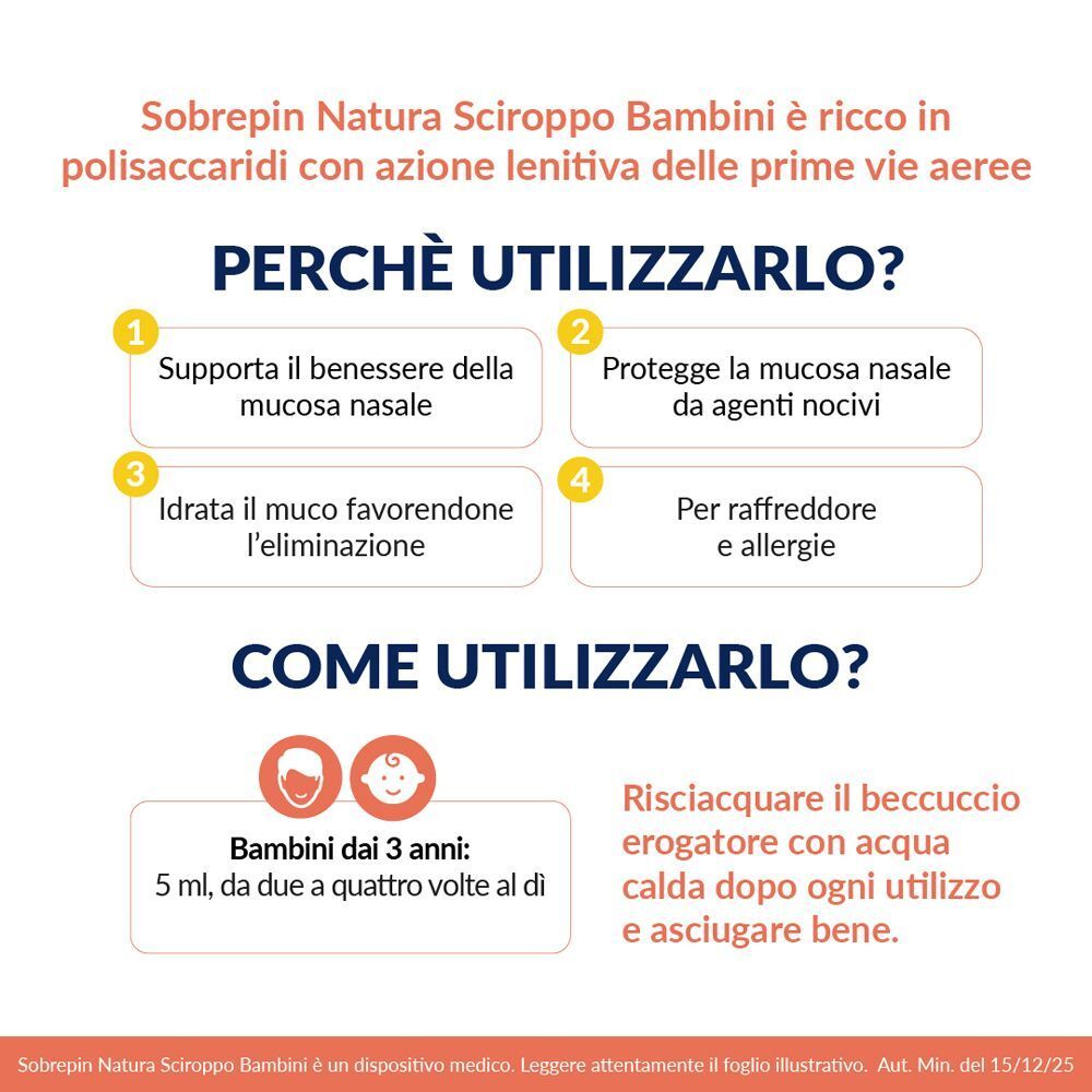 Informazioni su Sciroppo Bambini Sobrepin Natura: uso e benefici.