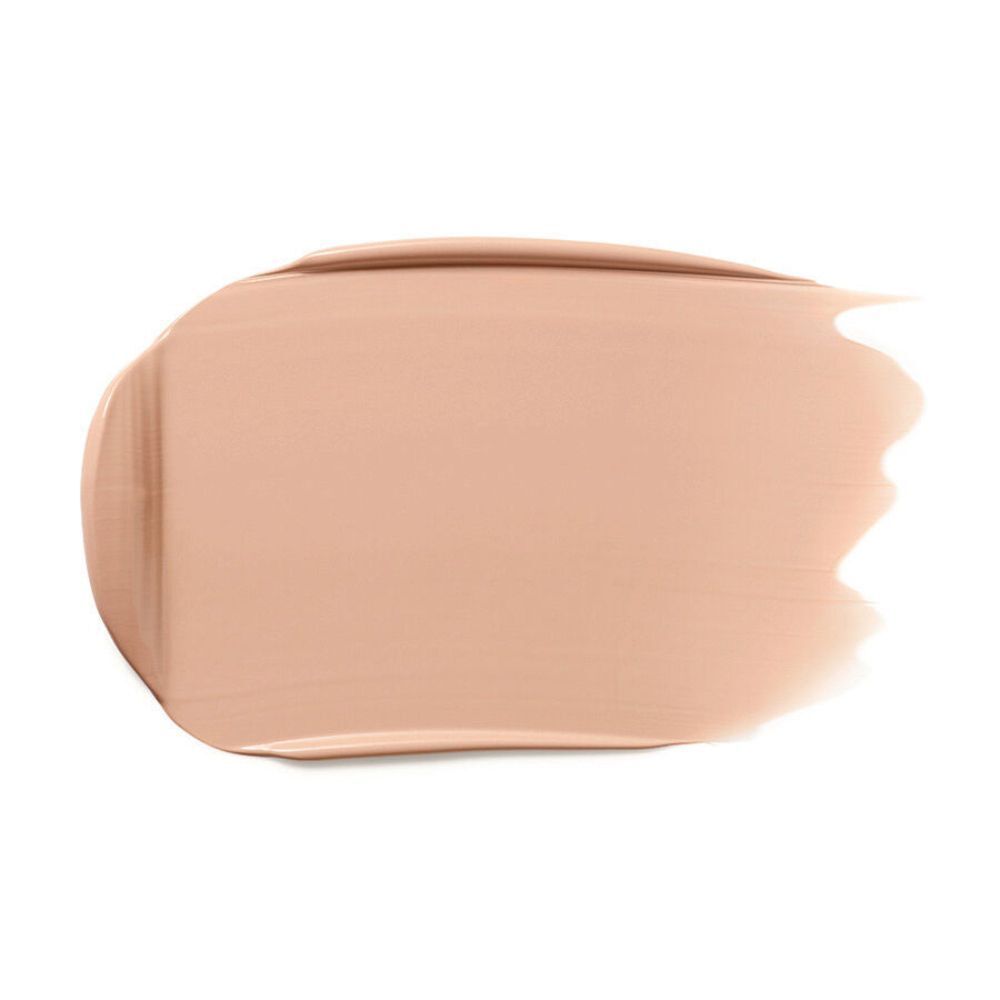 Uno swatch cremoso di fondotinta Dr. Hauschka, colore 03 Chestnut.