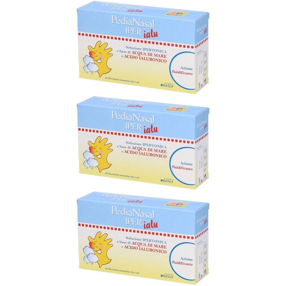 Pedianasal Iper Soluzione Ipertonica Con Acido Ialuronico 20 Flaconcini Monodose Da 5 Ml