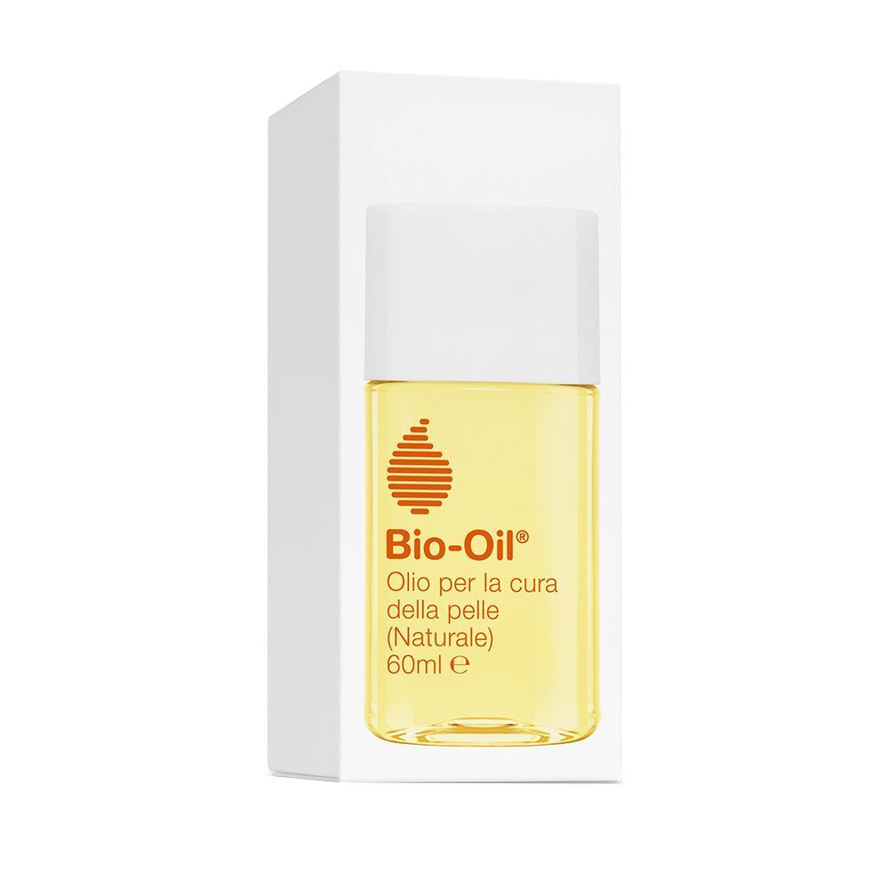 Un flacone Bio-Oil® Naturale nella sua confezione bianca.