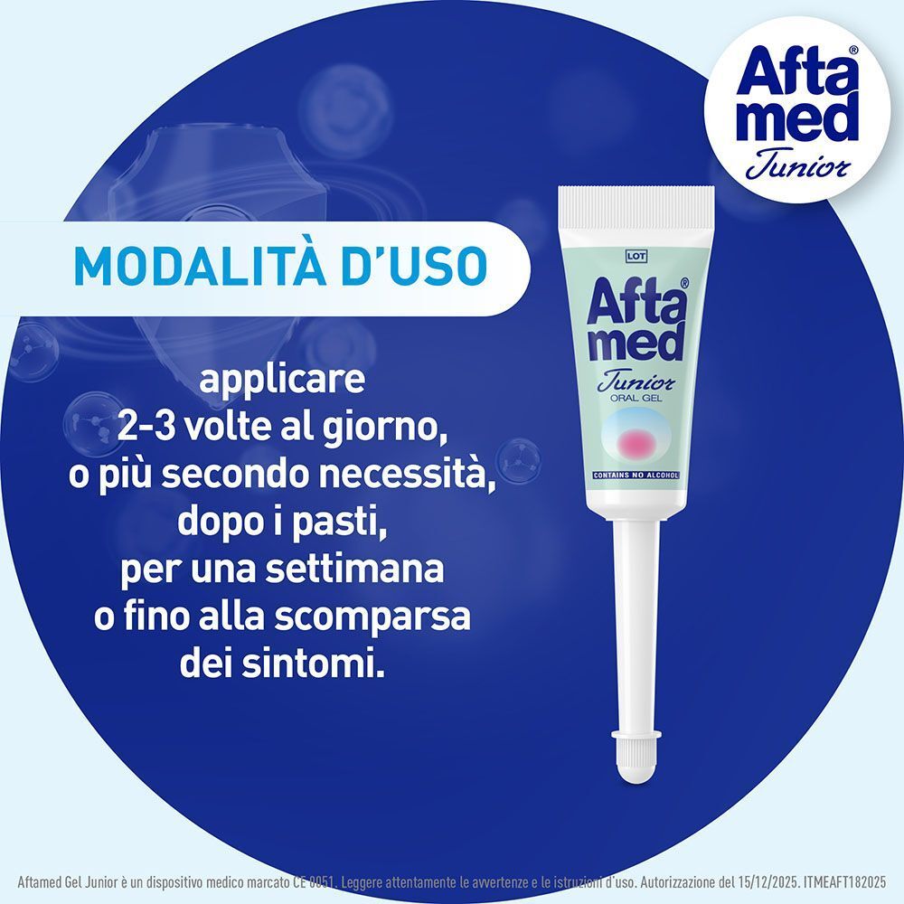 AftaMed Junior Gel Orale: modalità d'uso.