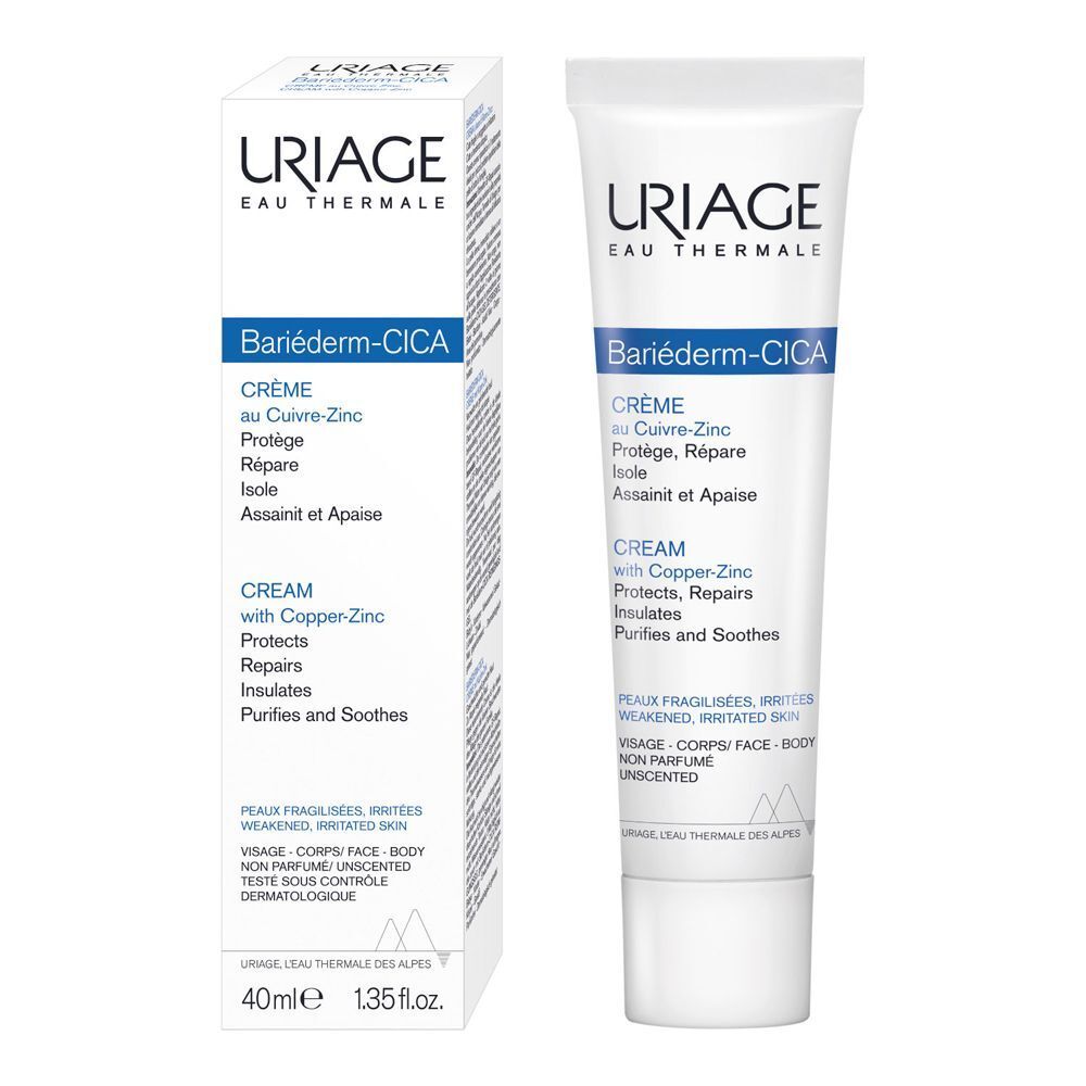 Tubo e scatola URIAGE Bariéderm-CICA Crema, 40ml.