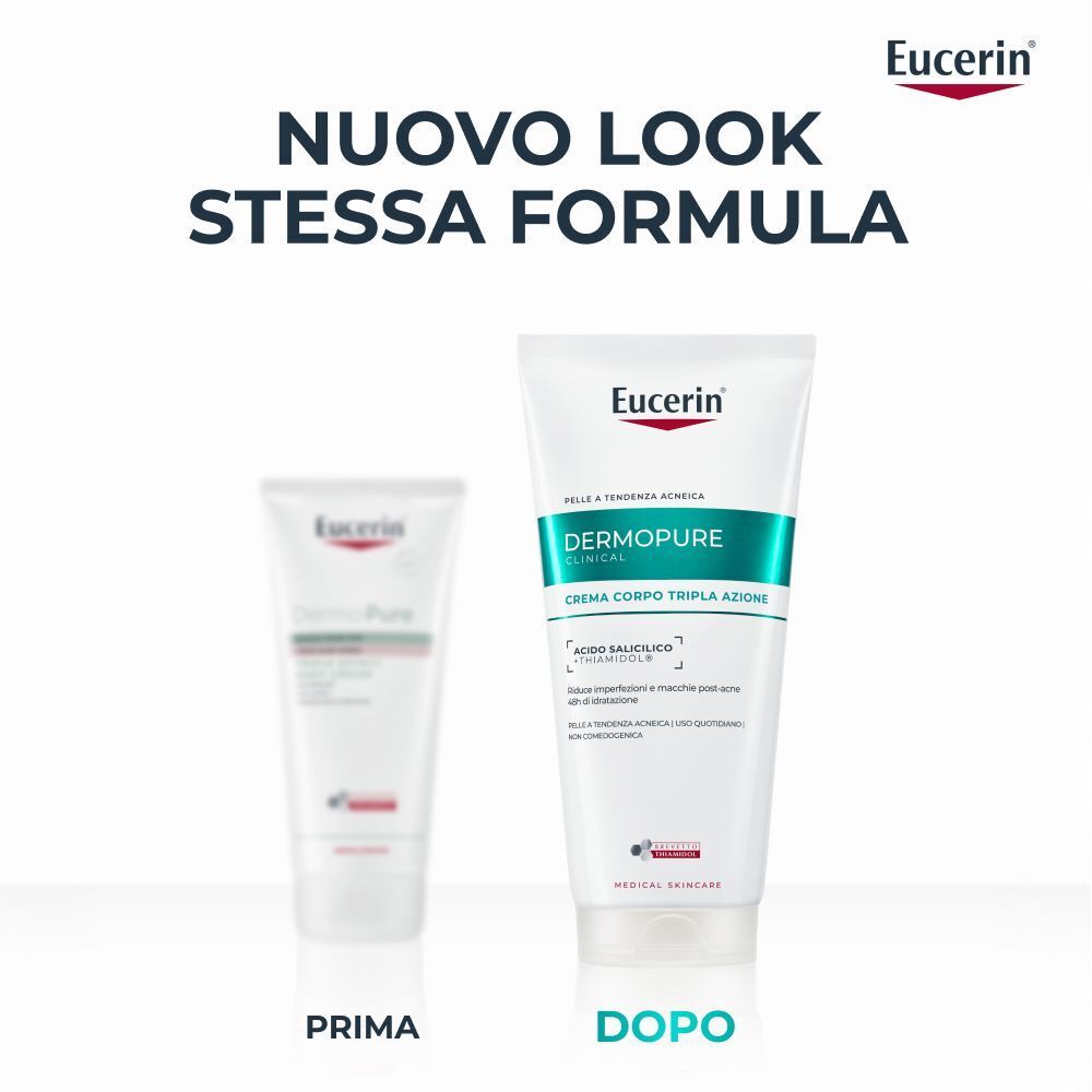 Eucerin Dermopure: Nuovo look, stessa formula. Confronto prima e dopo.