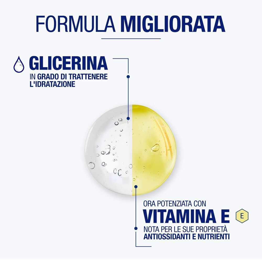 Glicerina e vitamina E nella crema mani e unghie Neutrogena.