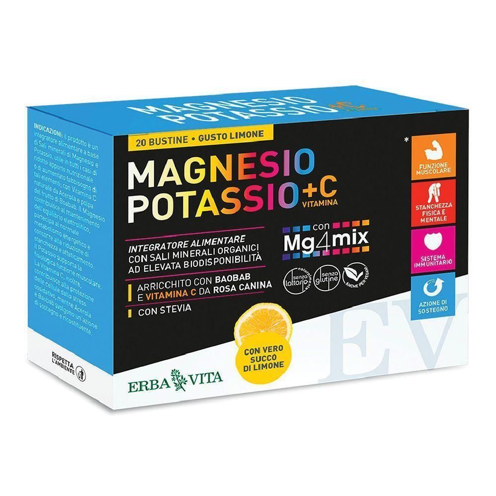 Magnesio Potassio +C Vitamina Gusto Limone Bustine