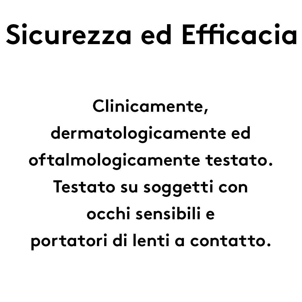 Testato clinicamente, dermatologicamente e oftalmologicamente. Per occhi sensibili e portatori di lenti a contatto.