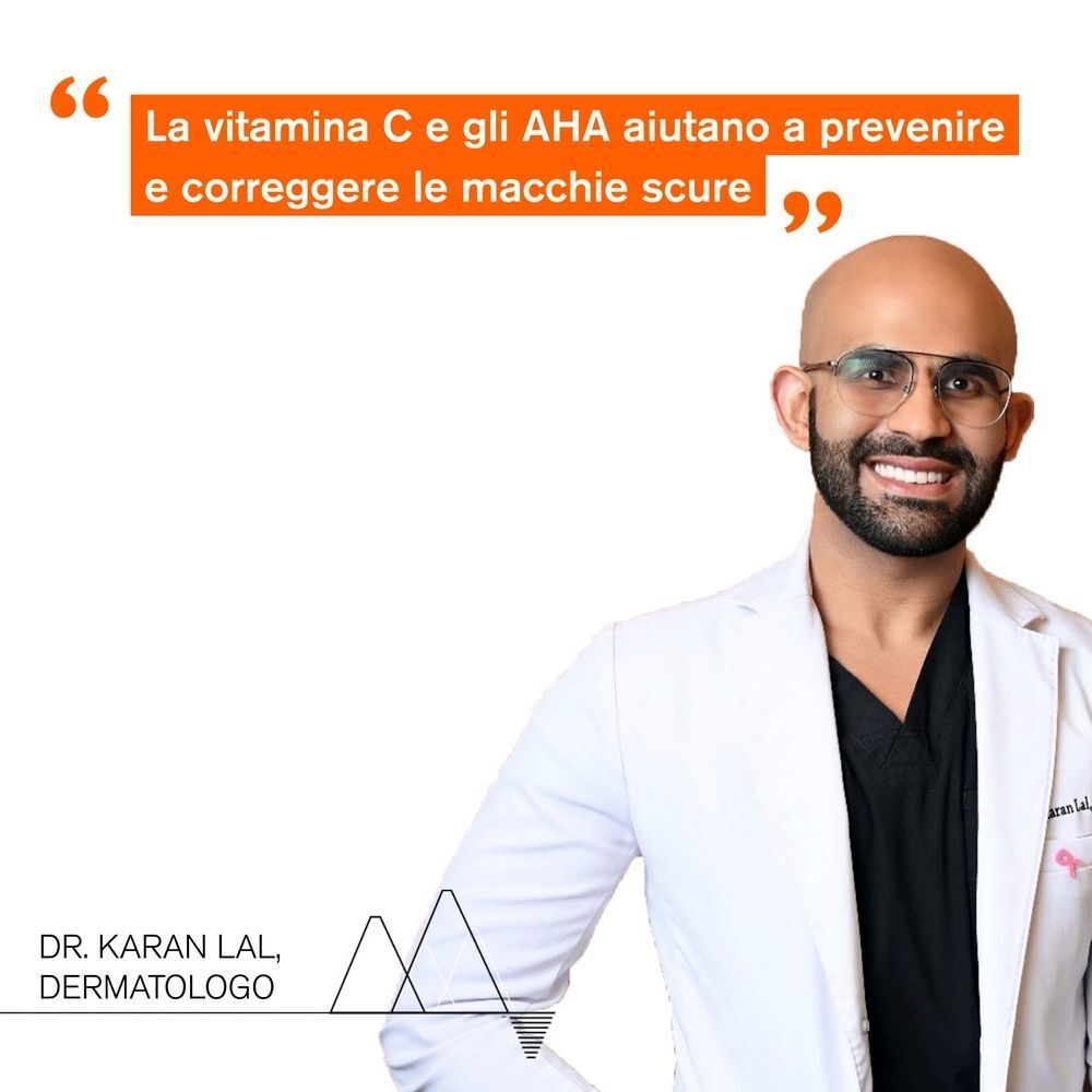Un dermatologo raccomanda la crema URIAGE DÉPIDERM per correggere le macchie scure.
