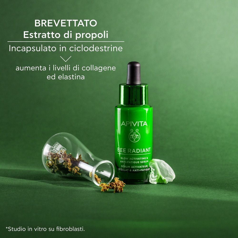 Apivita Bee Radiant Siero con estratto di propoli brevettato incapsulato.