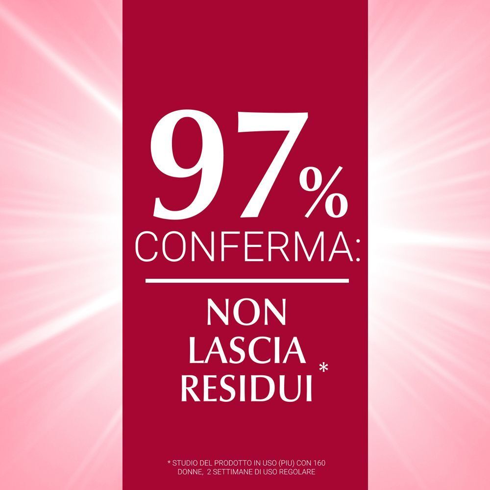 97% conferma: Non lascia residui. Sfondo rosso con effetti luminosi.
