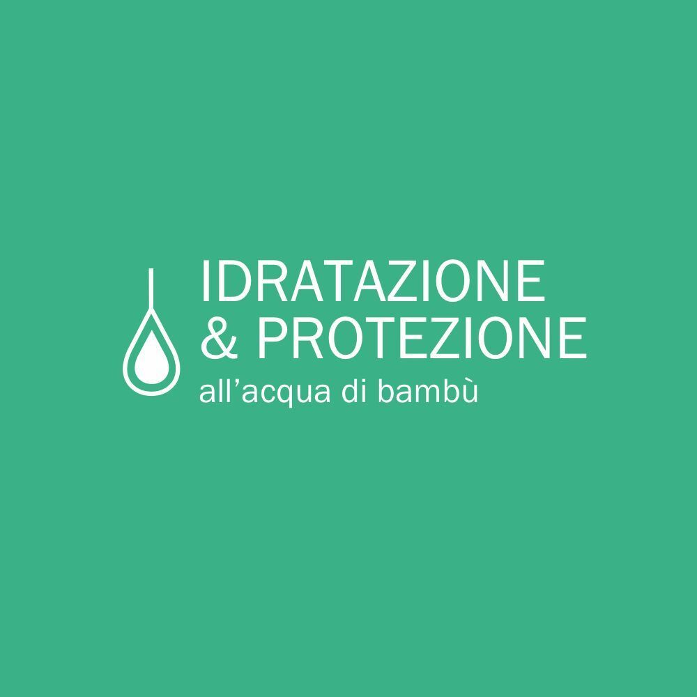 Simbolo di idratazione e protezione con acqua di bambù.