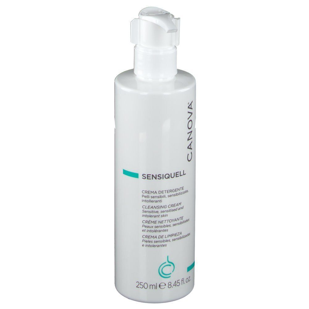 Flacone pompa bianco CANOVA Sensiquell Crema Detergente, 250 ml.