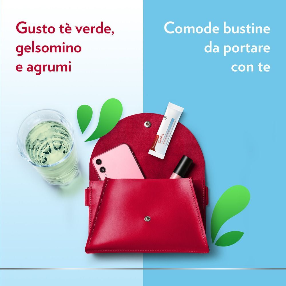 Bustina Gyno-CanesCystil in una borsetta, comoda da portare con sé. Gusto tè verde, gelsomino e agrumi.