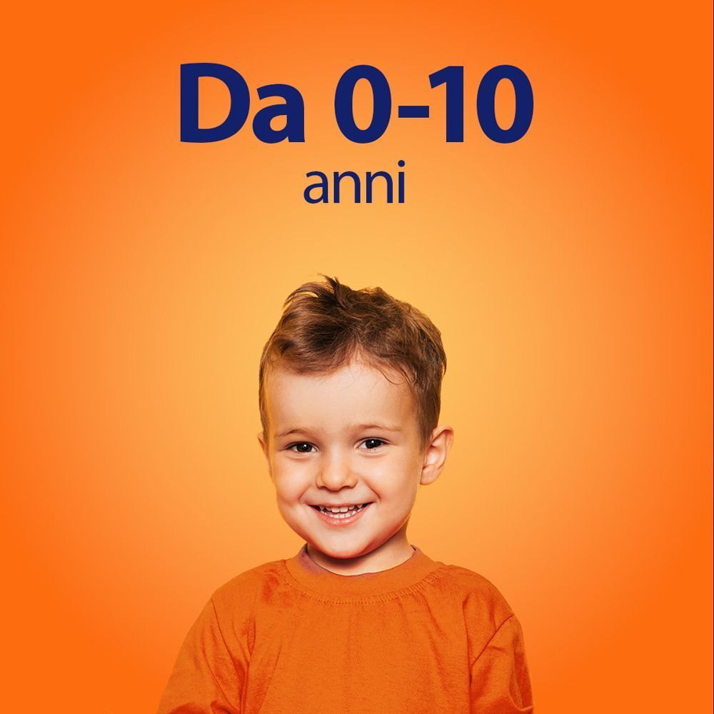 Bambino sorridente, consigliato per età 0-10 anni.