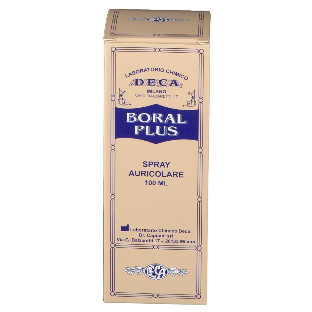 Scatola di Boral Plus Spray Auricolare, 100 ml.