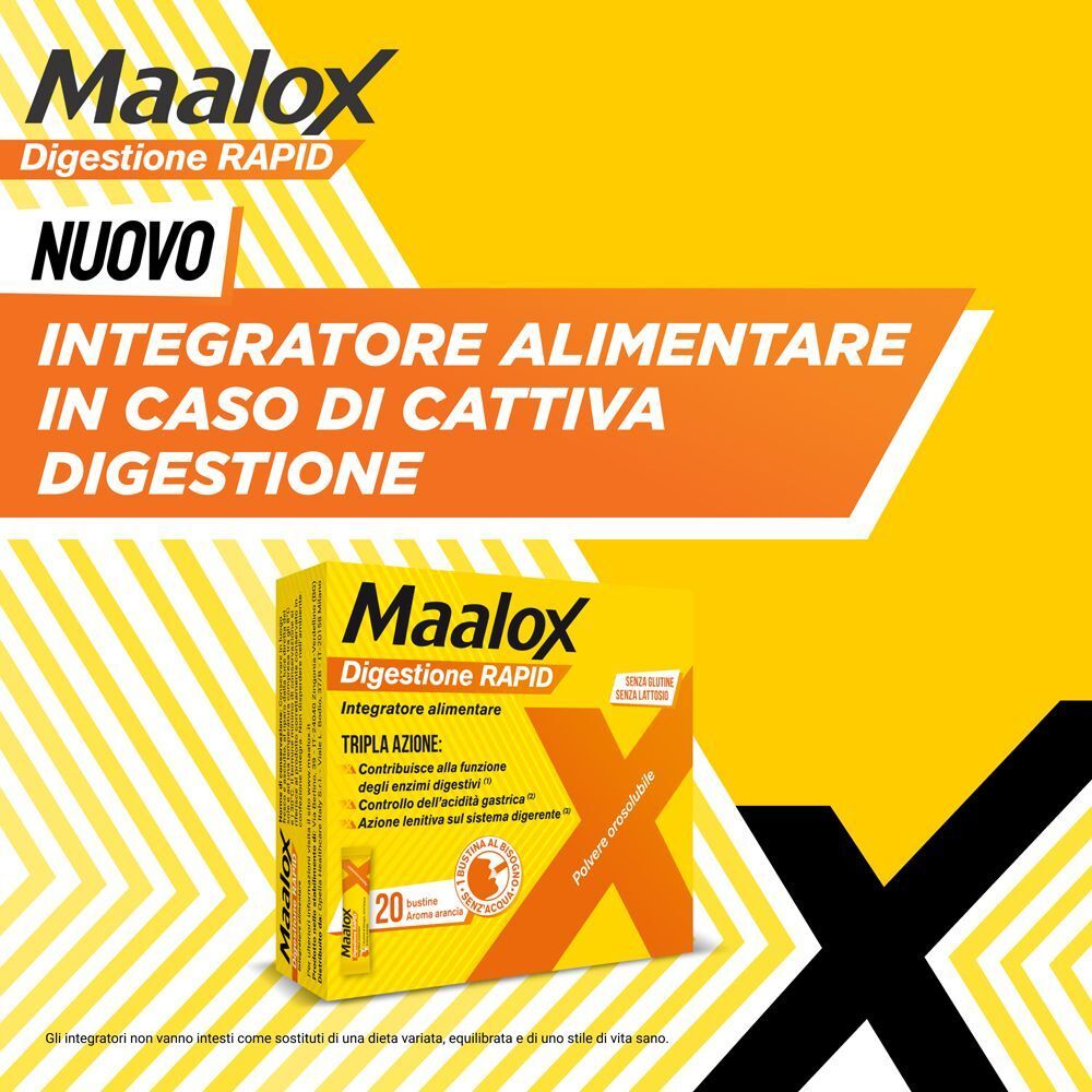 Maalox Digestione RAPID: Nuovo integratore alimentare per la cattiva digestione.