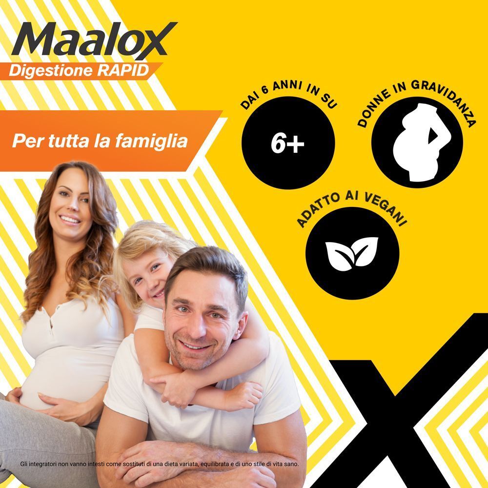 Maalox Digestione RAPID: Per tutta la famiglia, dai 6 anni, donne in gravidanza e vegani.