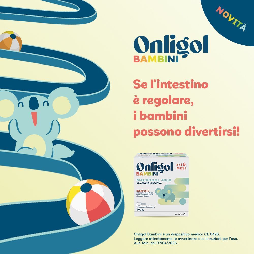 Confezione Onligol Bambini su scivolo colorato con koala e palloni. Novità.