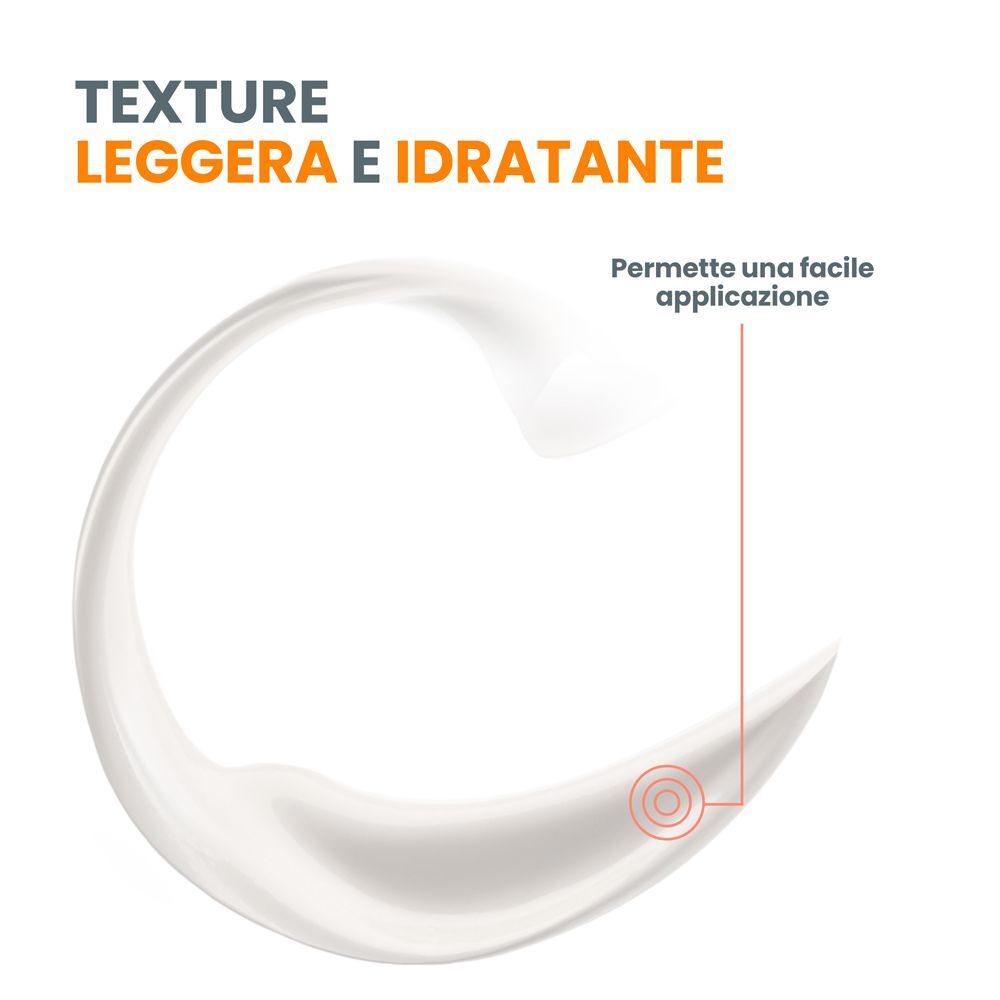 Texture leggera e idratante di una protezione solare Avène per facile applicazione.