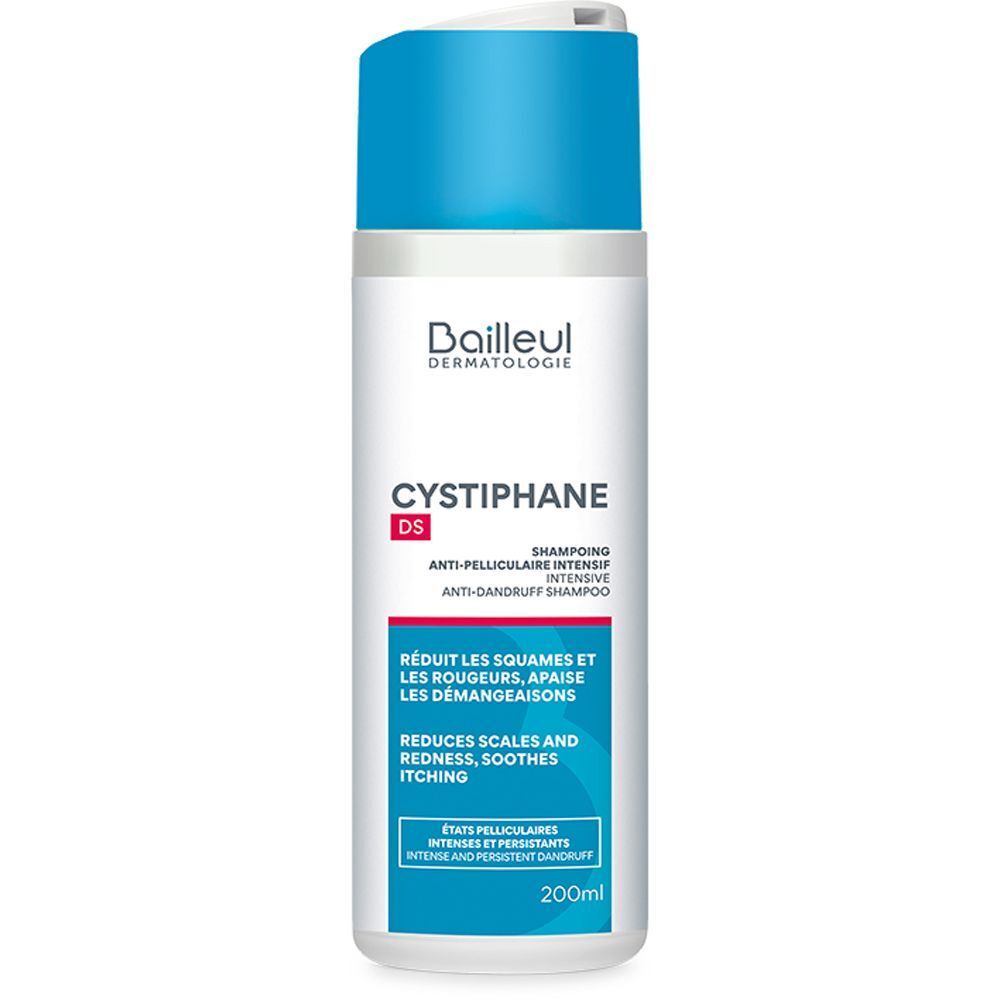 Flacone di shampoo intensivo antiforfora Cystiphane, 200ml.